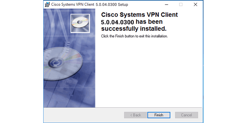 Installing the IPSec VPN Client v5.0.04.0300 on Windows 10