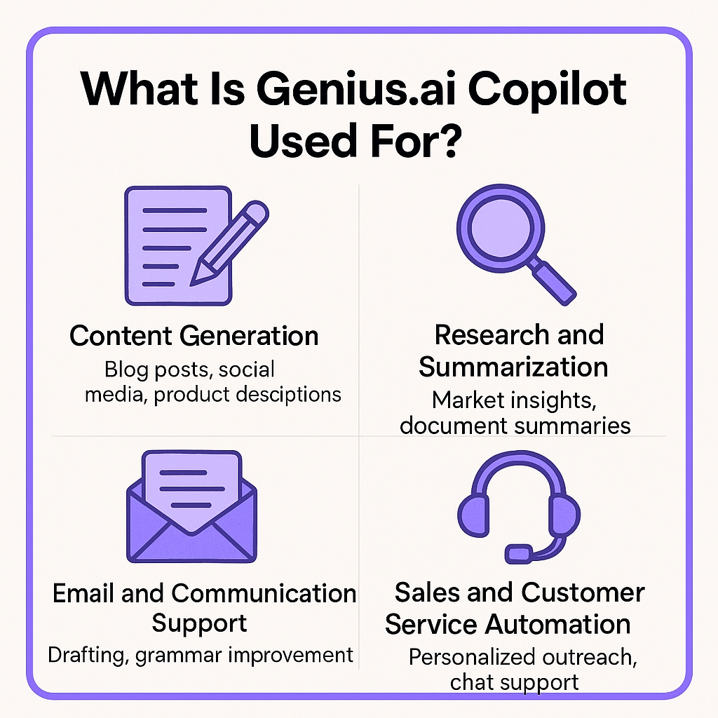 Core Use Cases or features of Genius.ai Copilot