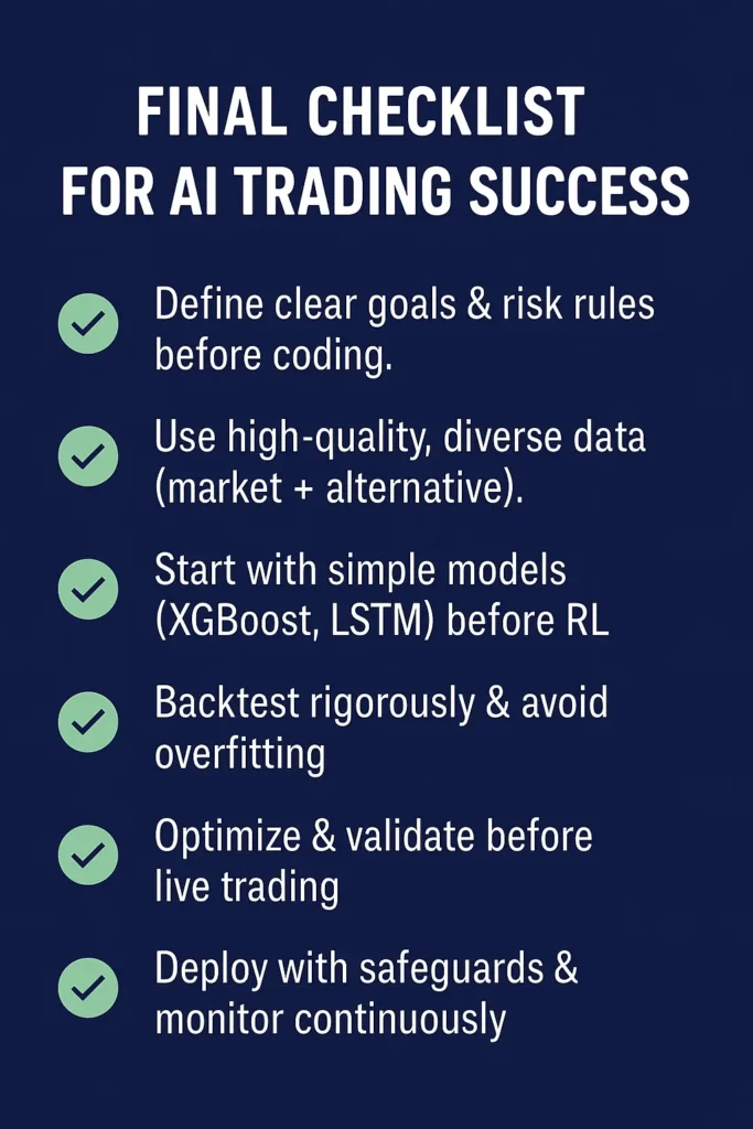 Final Checklist for AI Trading Success: