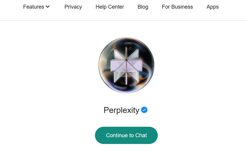 What Is Perplexity AI on WhatsApp?