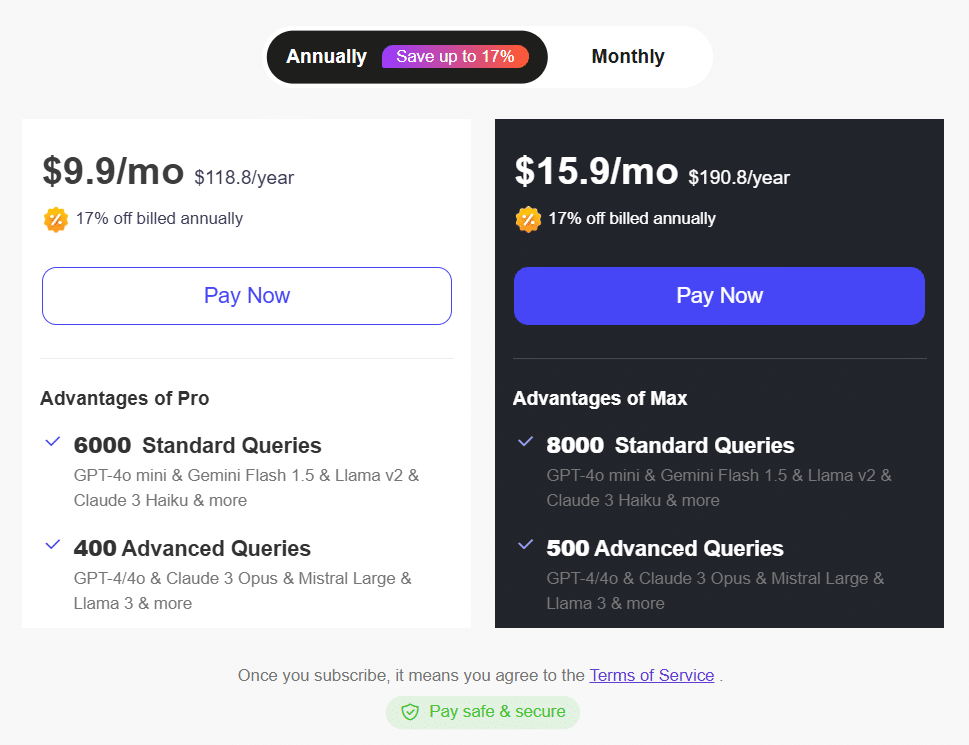 ChatGOT AI Assitant Pricing Details