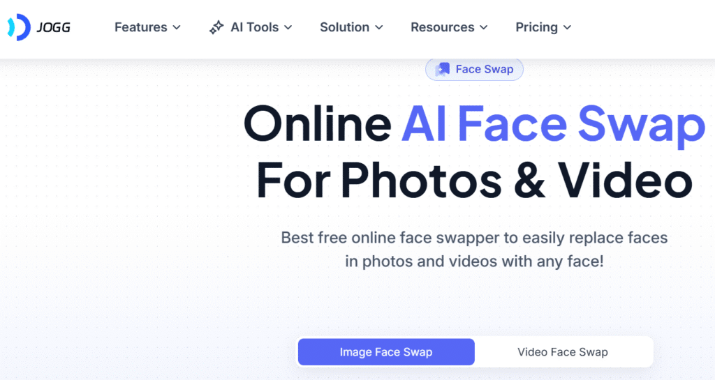 JoggAI Online AI Face Swap tool