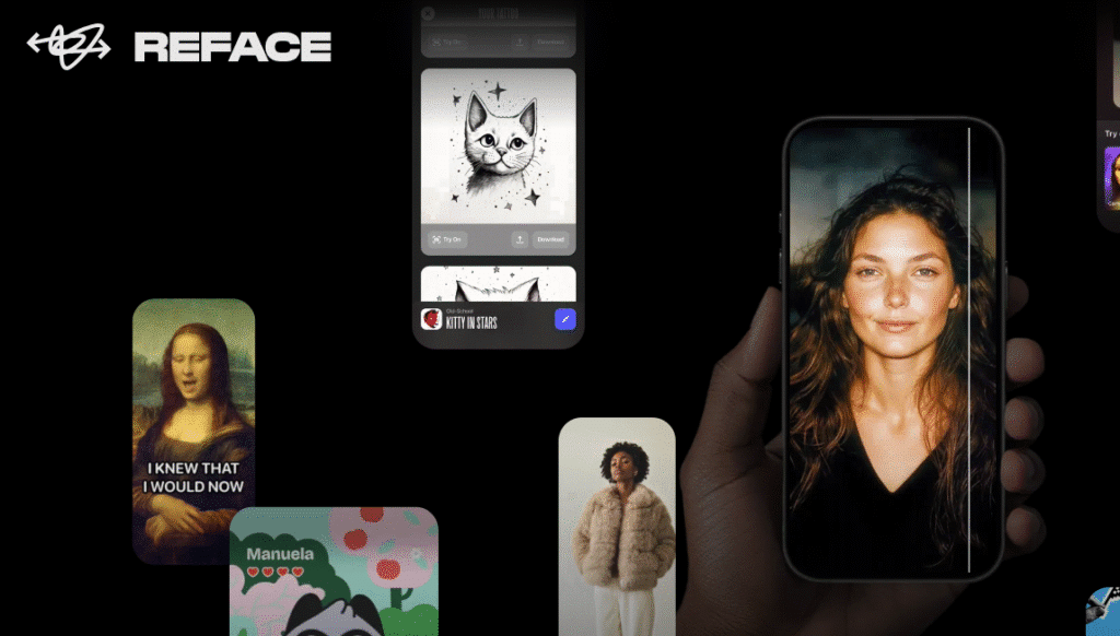 Reface AI tool for face swaping