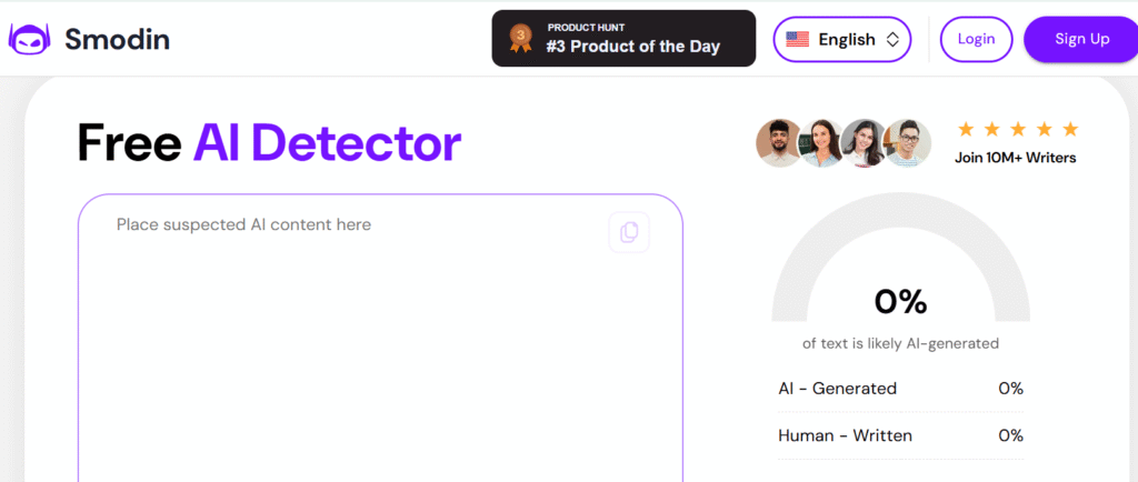 Smodin Free AI Content Detector tool