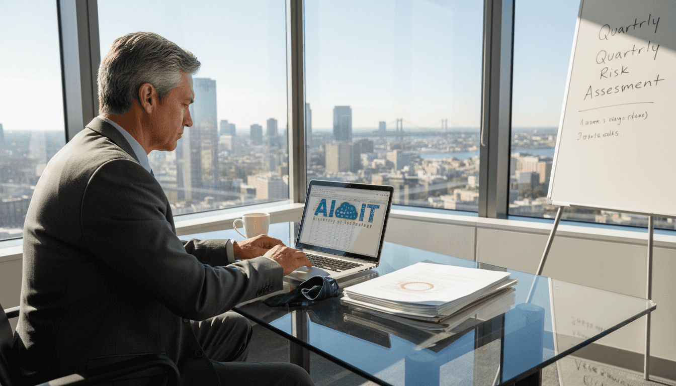 Executive using AI for business decisions