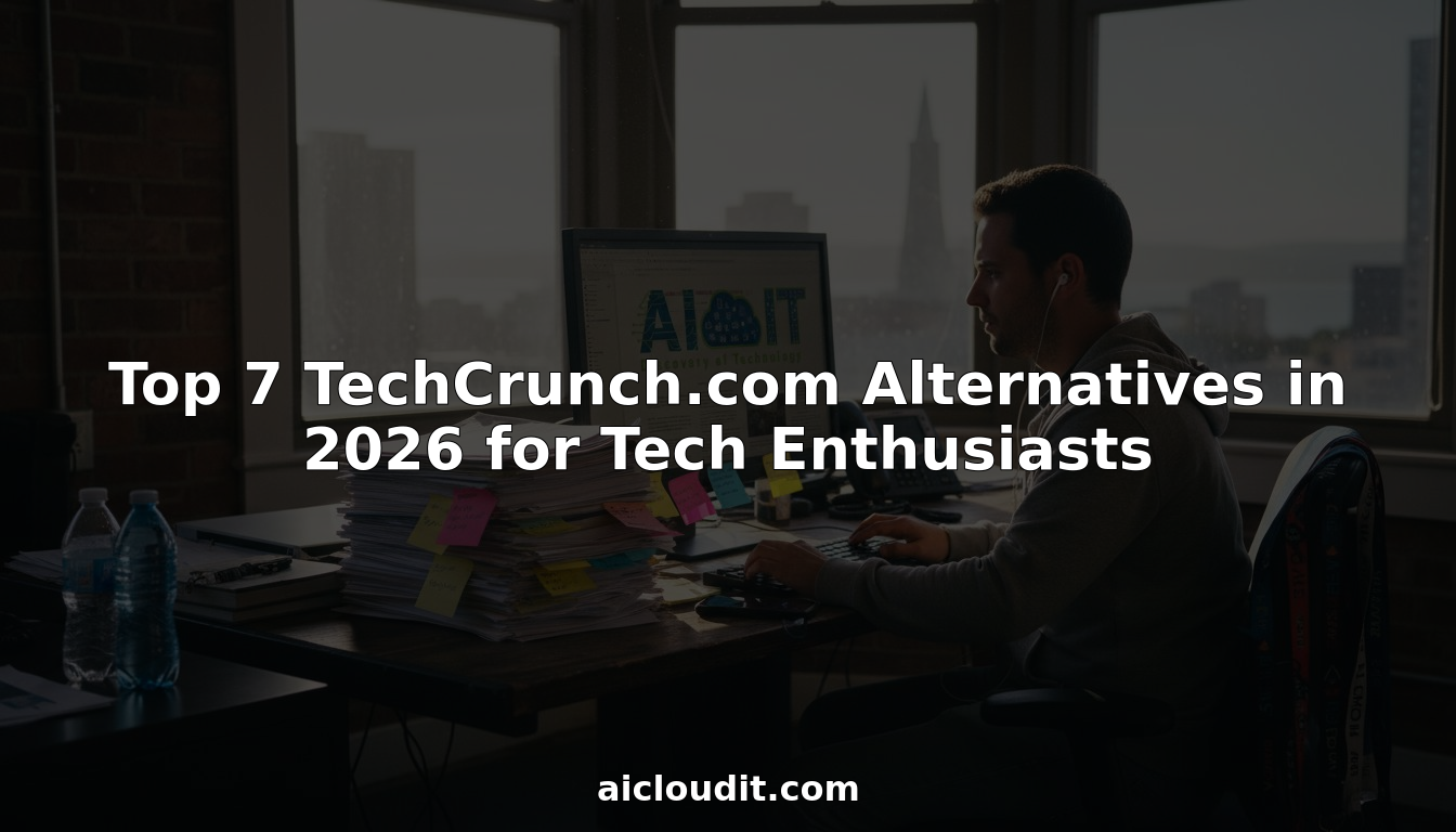 Tech journalist in modern newsroom workspace 2026