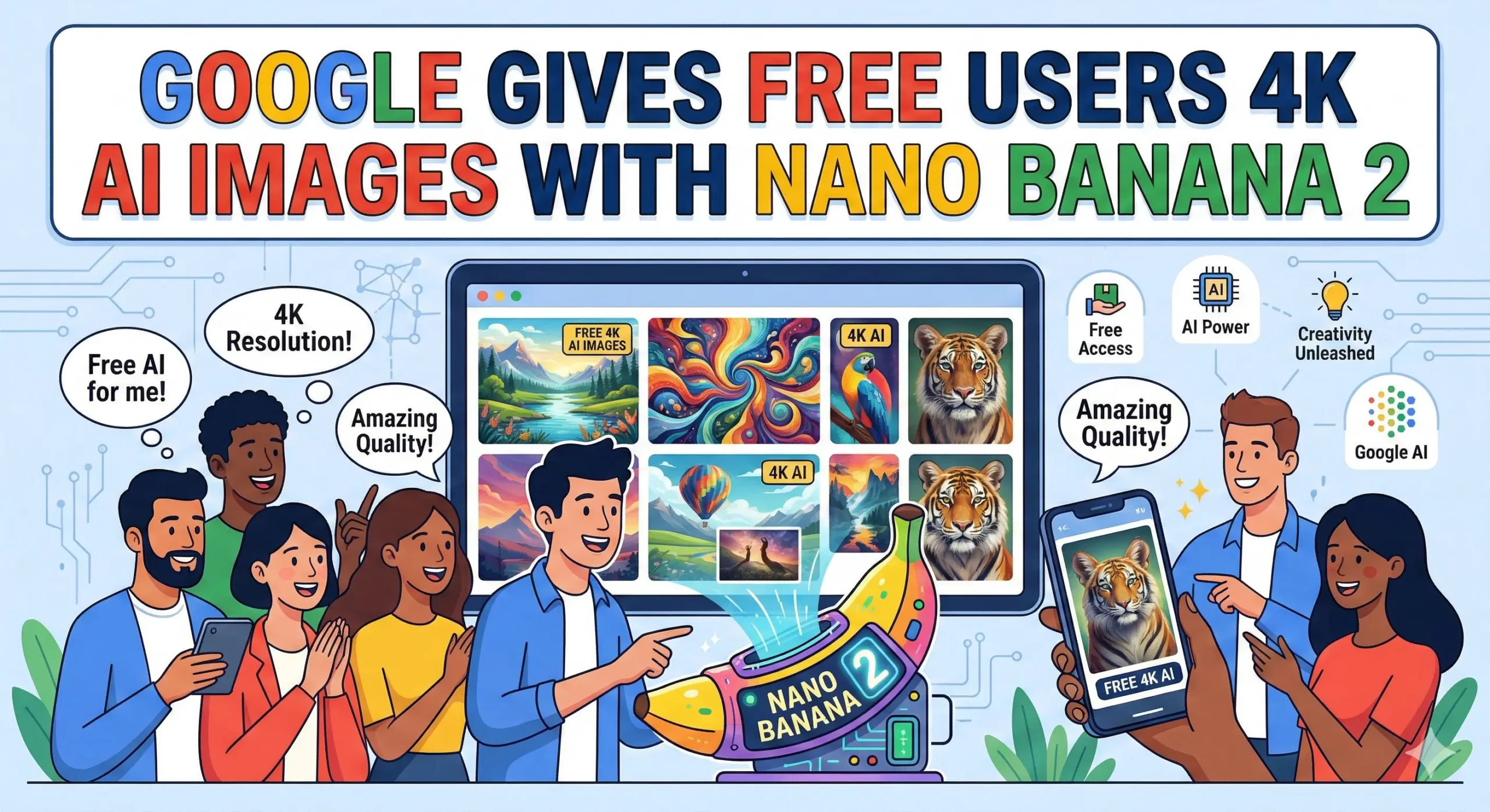 Google’s Gemini 3.1 Flash Image Delivers Free 4K AI Images to All Users