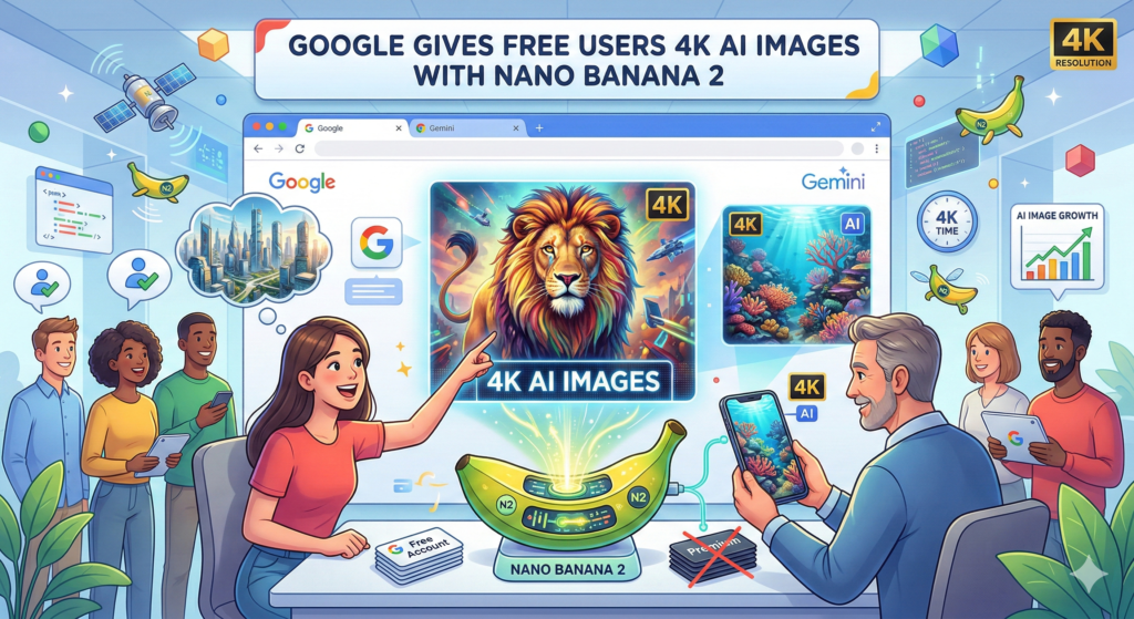 Nano Banana 2 Is Here Google Releases Gemini 3.1 Flash Image for Free 4K Creation