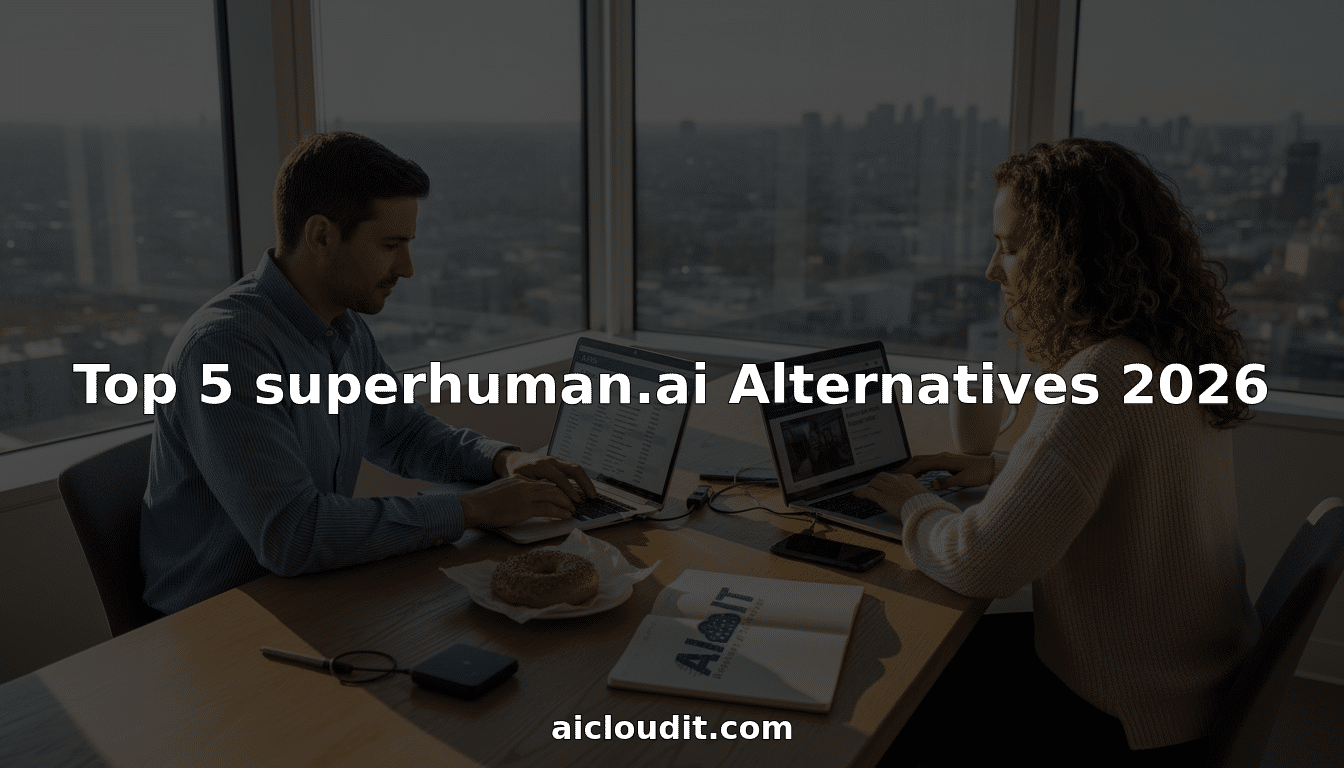 Professionals comparing AI tools in city office