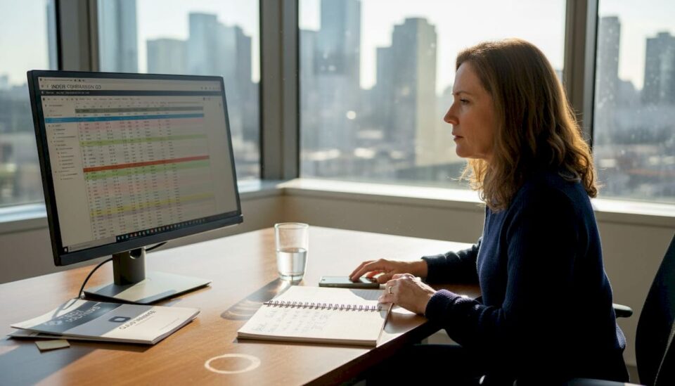 IT manager reviewing AI vendor checklist