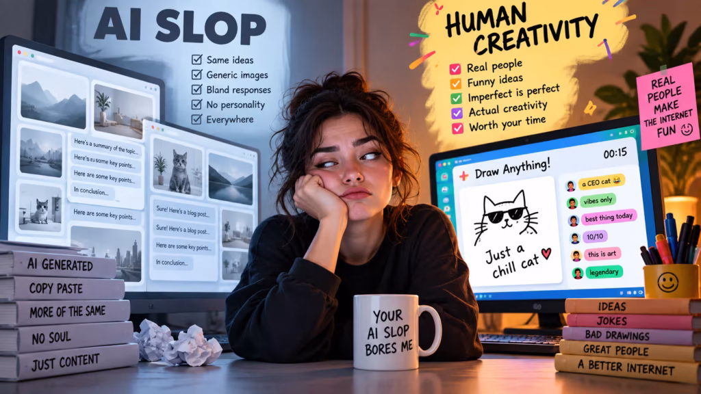 Your AI Slop Bores Me The Viral Anti-AI Meme and Human-Powered Game